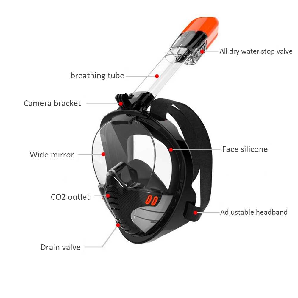 מסכת צלילה מסכת פנים מלאה מקצועית 3 מסכת צלילה מסכת פנים מלאה מקצועית